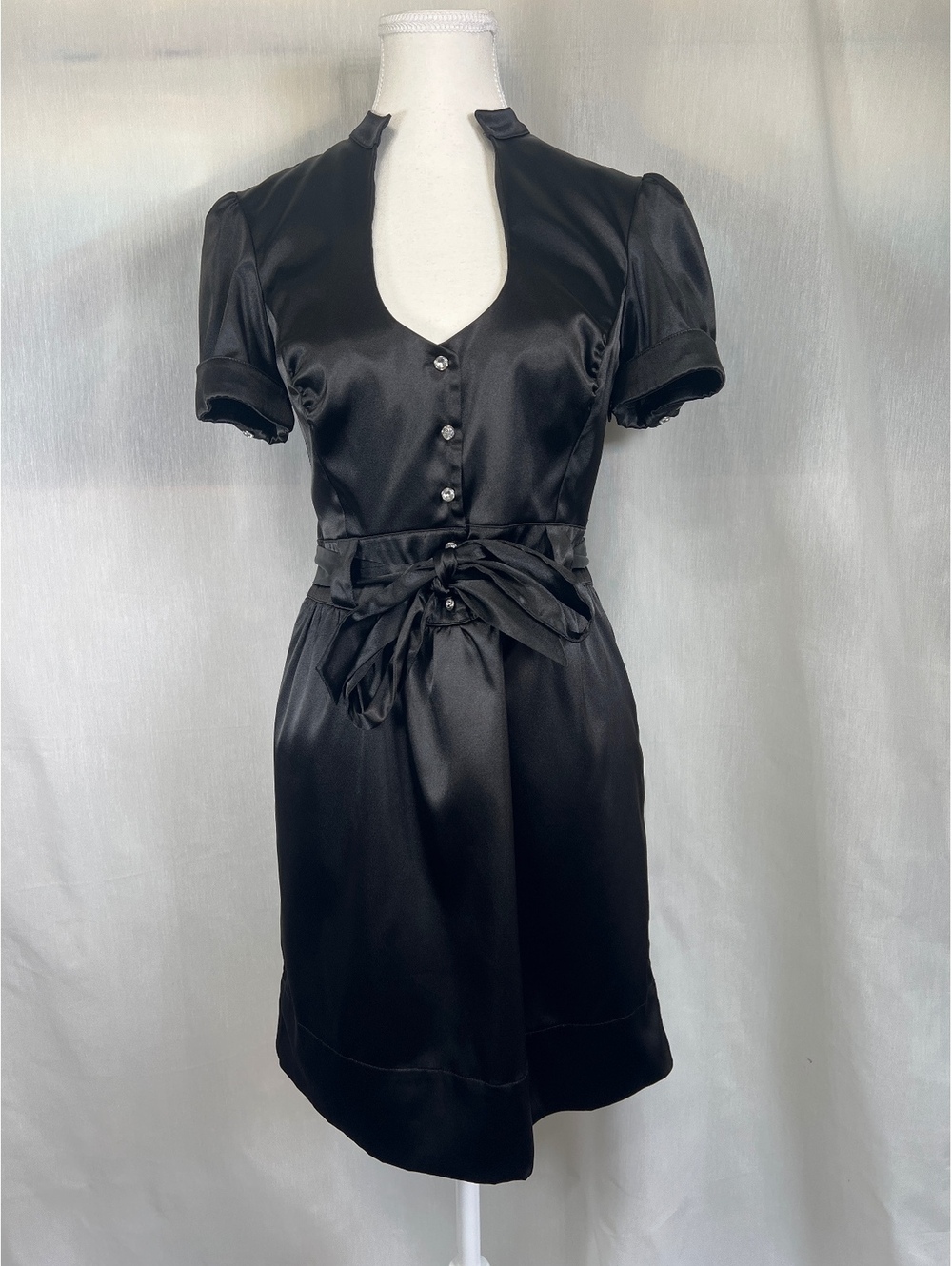 Guess Black Satin Dress Women's XS Gothchic